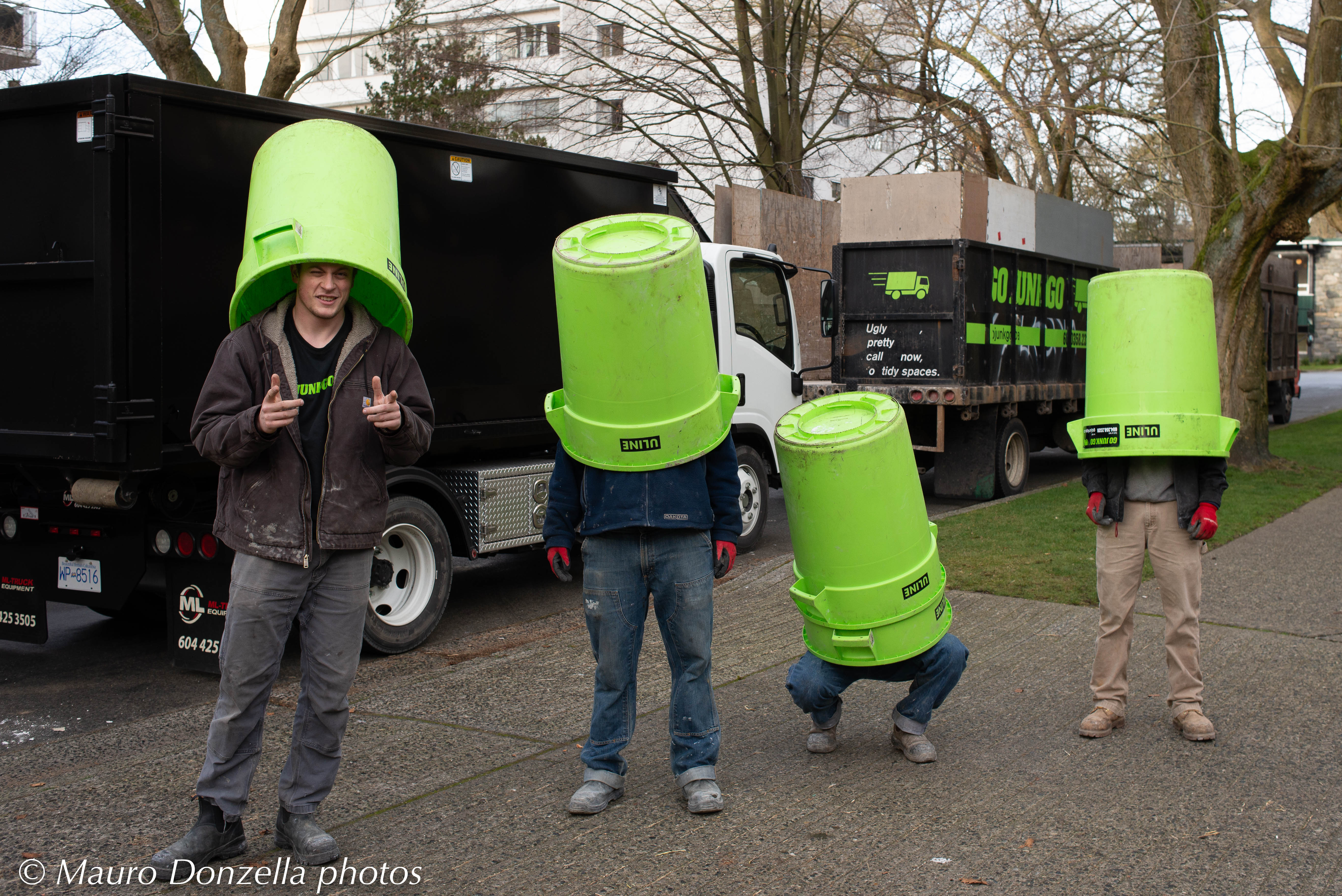 Go Junk Go team having fun at work - bringing positive energy to junk removal services