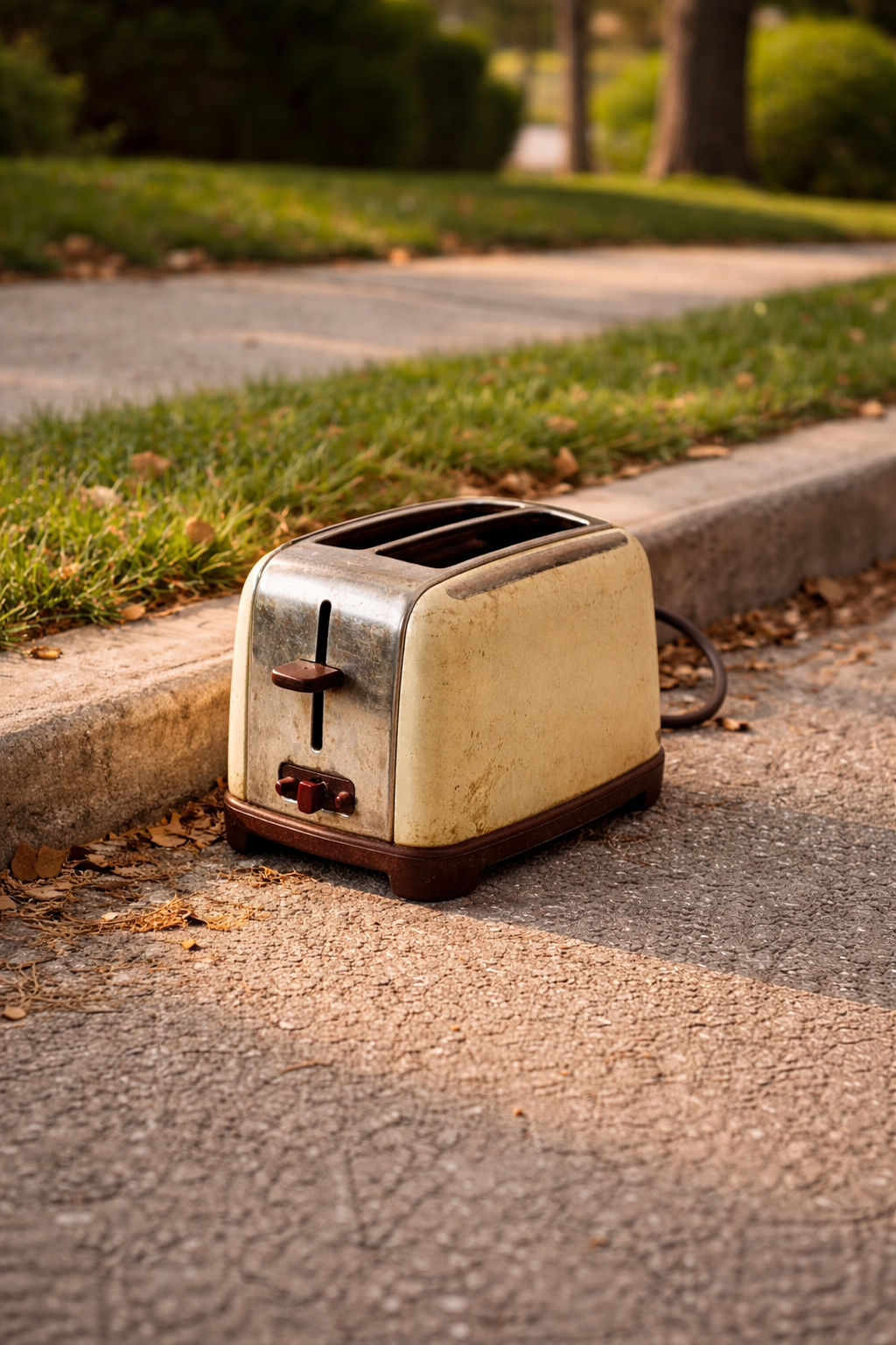 Old refrigerator and washing machine set out for appliance disposal in Vancouver